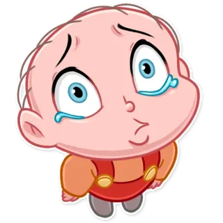 😢 d3dcf2ad Stewie Griffin Family Guy スティーウィー・グリフィン, ファミリー・ガイ, アニメ, 赤ちゃん, 悲しい, 泣く telegram sticker