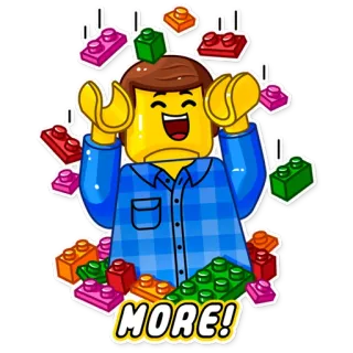 😄 cfae65af MORE! Lego, Khối, Đồ chơi, Xây dựng, Công trình, Vui nhộn, Thêm telegram sticker