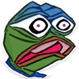 📎 40ee8afb Pepe the Frog pepe, rana, meme, cultura internet, espressione, faccia, divertente telegram sticker