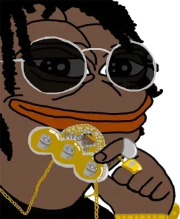 📎 6cf44f6a Pepe the Frog NIGGA LIFE pepe, rana, meme, offensivo telegram sticker