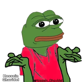 📎 7425e3bf Pepe the Frog Hossein Ghavidel Pepe, Meme, Rana, Meme di Internet telegram sticker