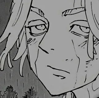 🍙 10128f0e Anime, Manga, Triste, Cara, Primer plano telegram sticker