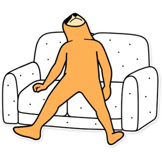 😣 9f37c9b4 Faultier, Couch, faul, entspannt, schläfrig, Cartoon, Tier, chillig telegram sticker