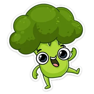 💃 5cbff64d brokoli, sayur, makanan, lucu, kartun whatsapp sticker