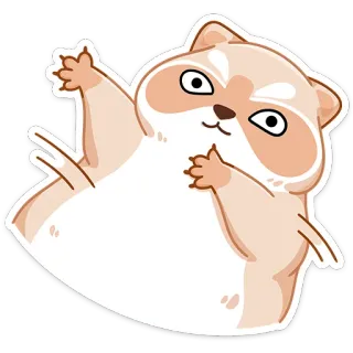 😐 fd6e59cb ハムスター, 中指, 失礼, 動物, かわいい, 漫画 telegram sticker