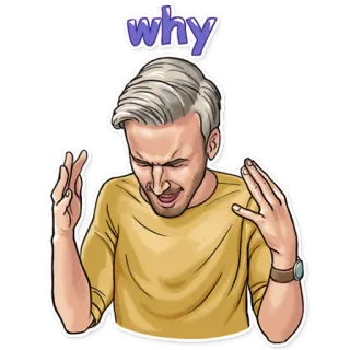😟 d6e1a7ef why questioning, confusion, doubt, uncertainty, why, upset whatsapp sticker