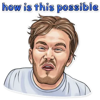 😣 eadc10c3 how is this possible meme, reaction, expression, question, wonder, doubt whatsapp sticker