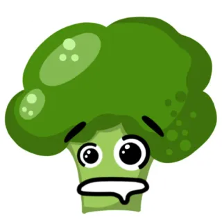 😦 fd585a5a Brokkoli, Gemüse, Essen, süß, kawaii, Pflanze telegram sticker