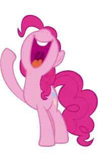 🤣 76430c13 Pinkie Pie My Little Pony cartone animato, pony, rosa, amicizia, animazione, felice, carino telegram sticker