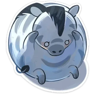 😱 4fd16454 얼룩말, 동물, 귀여운, 만화, 스티커, 둥근 whatsapp sticker