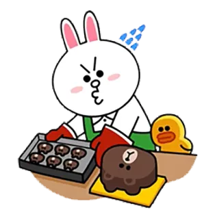 Brown & Cony’s Lovey Dovey Date telegram stickers