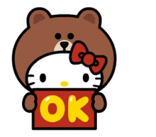 👌 83855907 Hello Kitty OK hello kitty, ok, accordo, carino, cartoni animati, kawaii telegram sticker