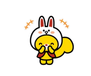 ☺️ c318bbe3 Cartone animato, Carino, Animale, Coniglio, Kawaii telegram sticker