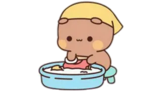 🫖 31d72fee Мультфильм, Милый, Стирка, Ванна, Персонаж whatsapp sticker