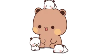 🫖 5098a2f4 медведь, панда, милый, каваи, наклейка whatsapp sticker