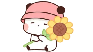 🫖 9597ae4e милый, мультфильм, цветок, розовый, медведь whatsapp sticker