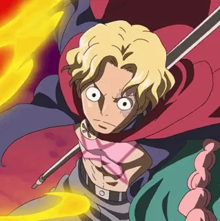 🔥 e0f850d1 Sabo One Piece Sabo, One Piece, Anime, Manga, Personnage, Feu, Combattant whatsapp sticker