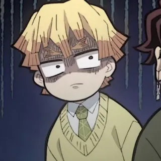 🗞 7f8d2b63 Zenitsu Agatsuma Demon Slayer Anime, verängstigt, geschockt, lustig, Demon Slayer, Zenitsu telegram sticker