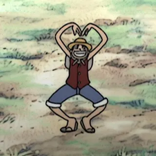 🗞 8d355bf2 Monkey D. Luffy One Piece Luffy, One Piece, Anime, Herz, Liebe, Strohhut telegram sticker