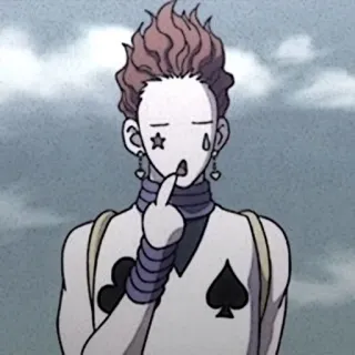 🗞 b738cf0d Hisoka Hunter x Hunter hisoka, hunter x hunter, anime, charakter, mittelfinger telegram sticker