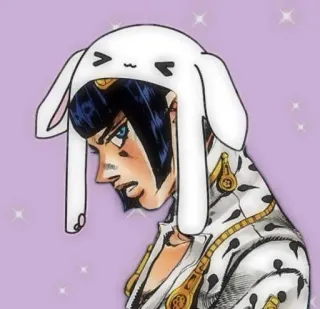 ❔ adf0cfe5 Bruno Bucciarati JoJo's Bizarre Adventure Anime, Karakter, Topi kelinci, Manga, Lucu whatsapp sticker