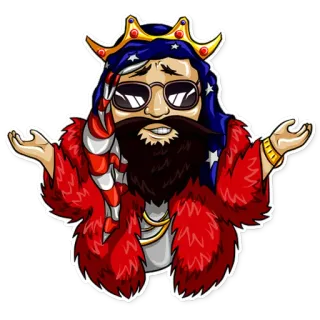 🤔 f9173ff7 国王, 美国, 皇冠, 爱国, 美国国旗 telegram sticker