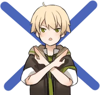 ❌ a220fb22 Аниме, Персонаж, Нет, Отклонено, Запрещено, Стоп, Крест telegram sticker
