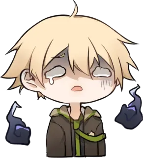 😰 b8c1717e Аниме, Мультфильм, Плач, Грустный, Призрак, Эмоция, Стикер telegram sticker