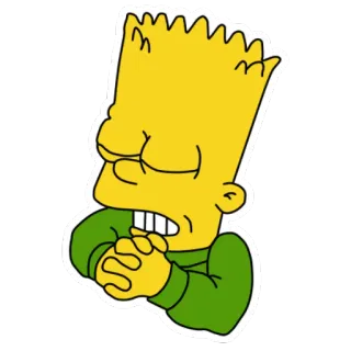 🙏 0a225a89 Bart Simpson The Simpsons 만화, 바트 심슨, 심슨 가족, 캐릭터, 유머, 텔레비전 telegram sticker