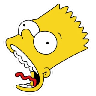 😛 523fad3c Bart Simpson The Simpsons 바트 심슨, 심슨 가족, 만화, 캐릭터, 스티커, 웃긴, 유머 telegram sticker
