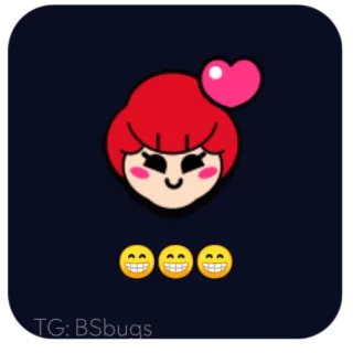 😁 e88d672c TG: BSbugs cartoon, emoji, character telegram sticker