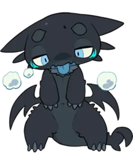 😫 181ae667 cute, dragon, cartoon, monster, fantasy telegram sticker