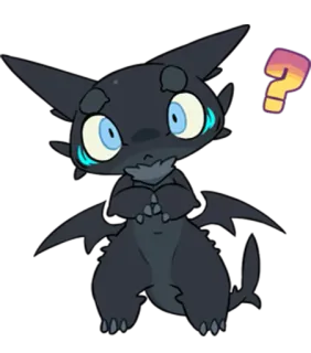 🤔 42e59310 cute, cartoon, dragon, animal, monster, creature telegram sticker