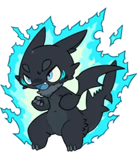 😠 91383d28 cartoon, monster, cute, fantasy, animal, illustration telegram sticker