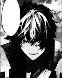 🕷 5cc78381 Anime, Manga, Personnage, Noir et blanc, Homme telegram sticker