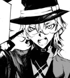 🌟 e7d05cef Chuuya Nakahara Bungou Stray Dogs Anime, Personagem, Fanart, Mangá telegram sticker