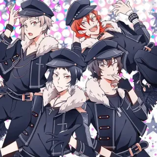 💕 f942ecb7 Anime, Grupo, Personajes, Uniforme, Sombreros, Ídolos telegram sticker