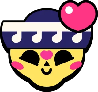 ❤️ 8642d851 Poco Brawl Stars Poco, Brawl Stars, coeur, sticker, jeu, personnage telegram sticker