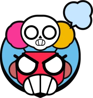 😡 fc1b8283 jeu, colère, crâne, badge telegram sticker