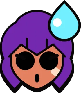 😅 25e150ae brawl stars, shelly, videojuego, sticker personaje, sorprendido telegram sticker