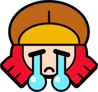 😔 4137a8ca Jessie Brawl Stars Jessie, Brawl Stars, llorando, triste, sticker, emoción telegram sticker