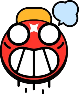 😡 6bc1bc38 enfadado, rojo, cara, expresión, dibujo animado, pegatina telegram sticker