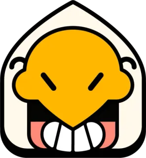 🙂 808e4508 enojado, dibujos animados, cara, amarillo telegram sticker