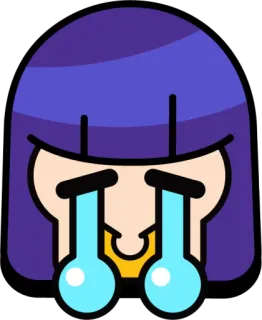 😔 a5d2cf1a Shelly Brawl Stars Shelly, Brawl Stars, Llorando, triste, Emoticono telegram sticker