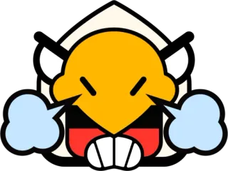 😡 abe6f693 enojado, personaje, dibujo animado, pegatina, emoji telegram sticker