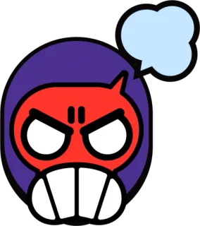 😡 ea925e09 enojado, rojo, morado, expresión, cara, dibujos animados, furioso telegram sticker