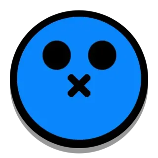 😶 3a018cfa bleu, chut, silence, emoji, visage whatsapp sticker