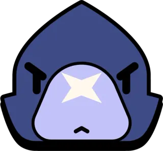 🐦 c53da5b2 en colère, dessin animé, visage, violet, regard fixe whatsapp sticker