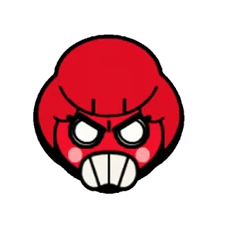 😡 323cbc97 生气, 红色, 脸, 表情符号, 卡通, 表情, 脾气暴躁 telegram sticker