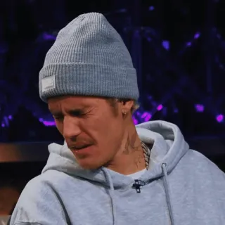 🐾 6f63a75c Justin Bieber ca sĩ, người nổi tiếng, âm nhạc, người, nam, mũ beanie telegram sticker